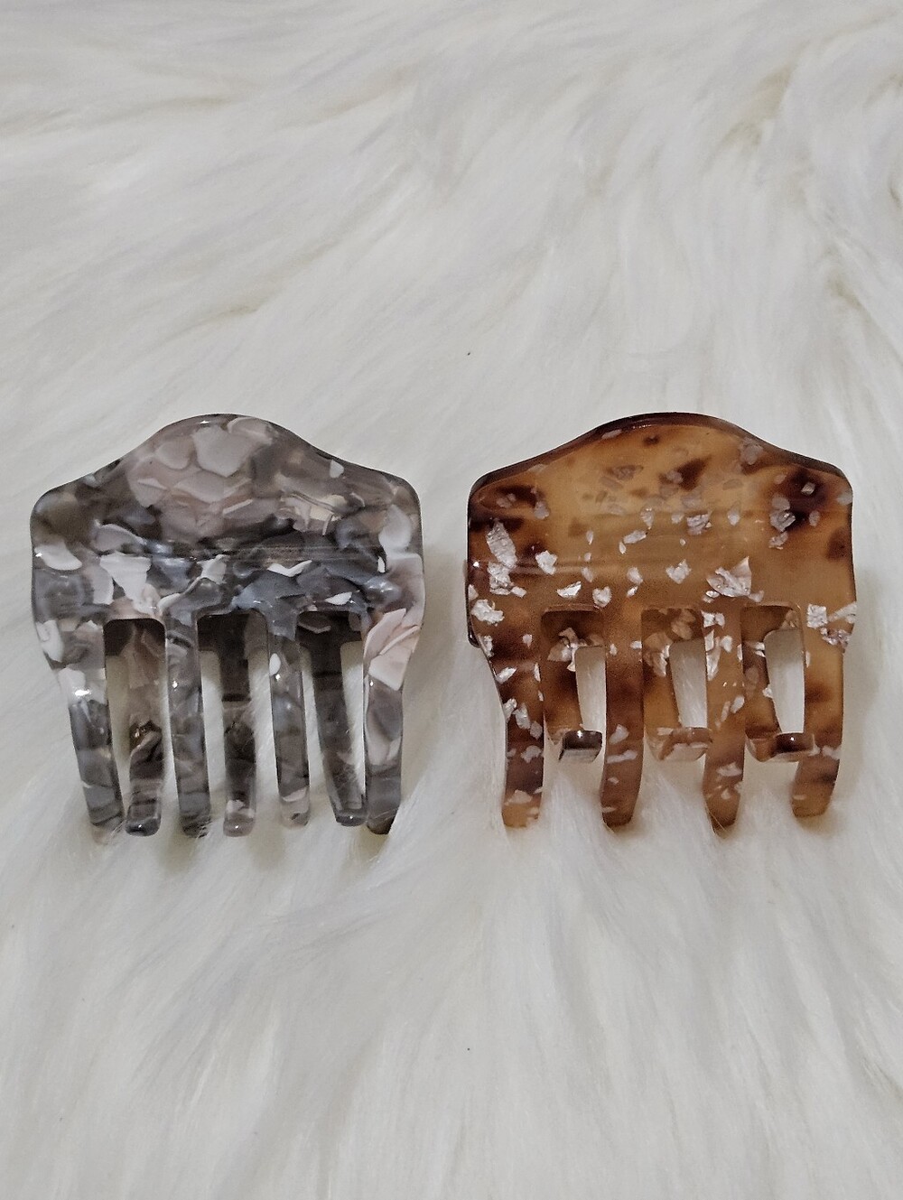 2pc Tortoise Shell design Hair Claws